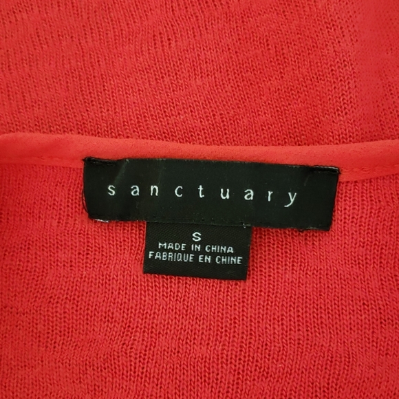 Sanctuary Sienna split neck Red woven top Small - Picture 8 of 8